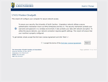 Tablet Screenshot of cloudpath.uncg.edu