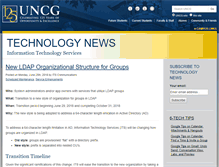 Tablet Screenshot of itsnews.uncg.edu