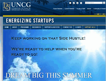 Tablet Screenshot of entrepreneur.uncg.edu