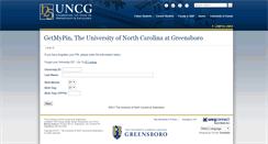 Desktop Screenshot of getmypin.uncg.edu