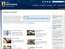 Tablet Screenshot of policy.uncg.edu