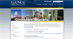 Desktop Screenshot of governmentrelations.uncg.edu