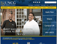 Tablet Screenshot of dept.uncg.edu